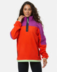 Half Zip Polar Fleece in Very Berry