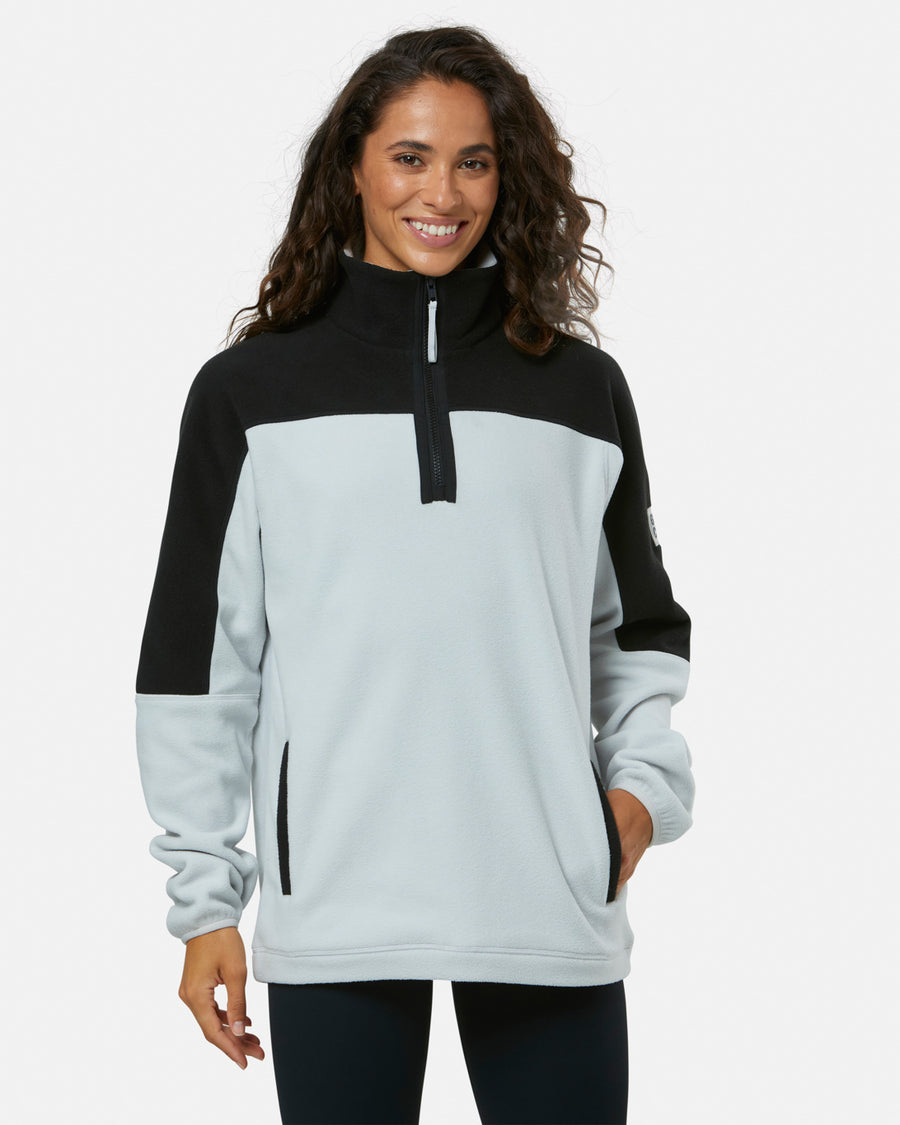 Grey fleece half zip sale