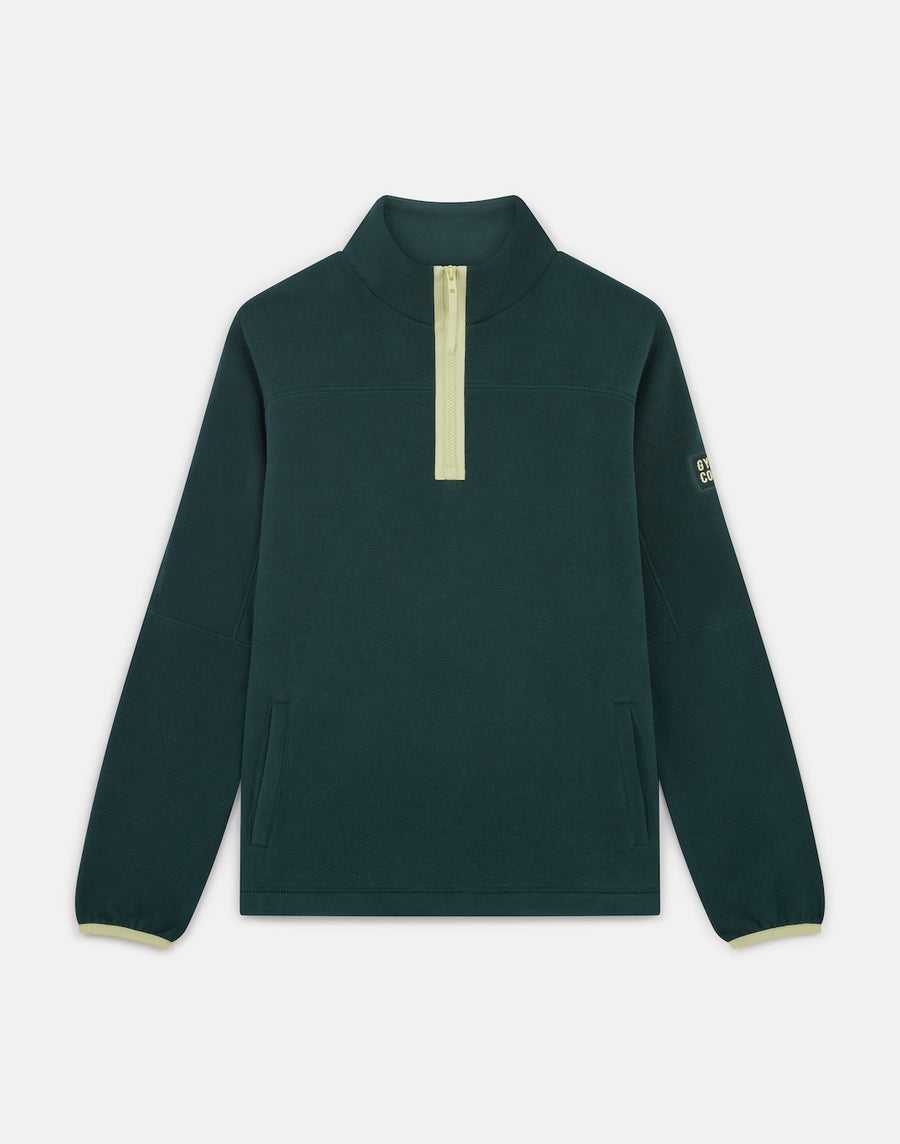 Half Zip Polar Fleece in Amazon Green