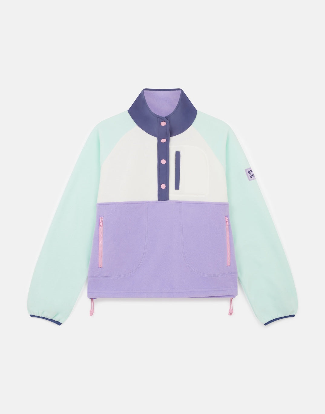 Snap Polar Fleece in Lilac Mint