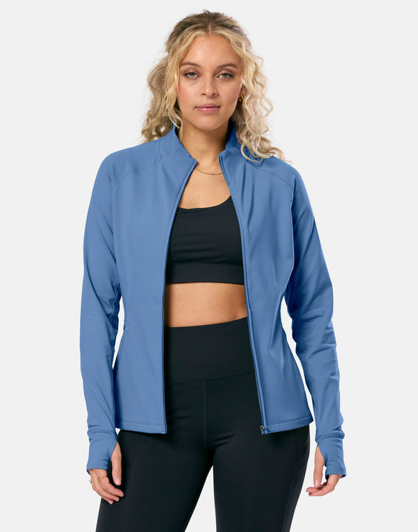 Relentless Full Zip in Oasis Blue