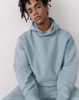 The Oversized Pullover Hoodie in Chalk Blue - Hoodies - Gym+Coffee IE