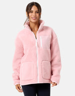 Industry Fleece Jacket in Dusty Pink