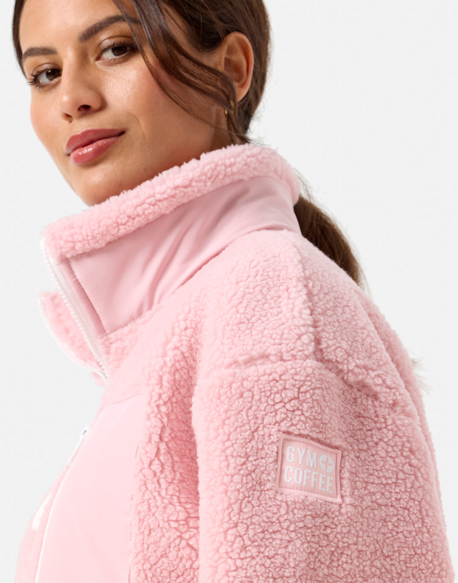 Industry Fleece Jacket in Dusty Pink