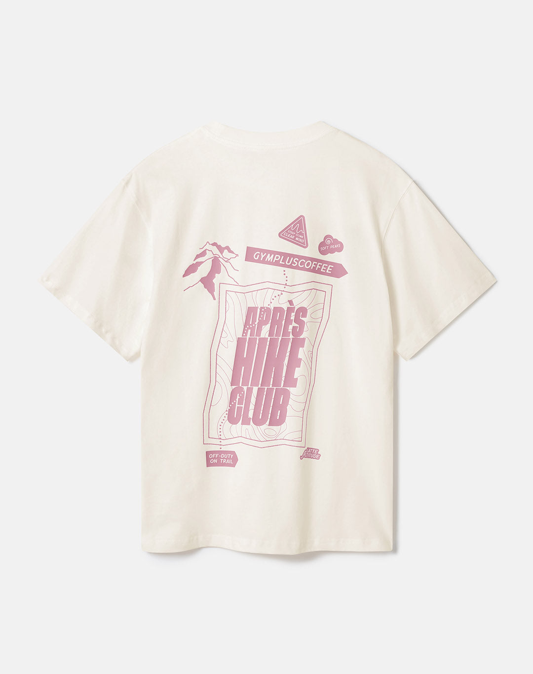 Oversized Print Tee in Warm White