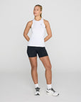 Relentless Racer Back Vest in Ultra White