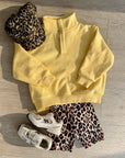 Kids Snap Collar Sierra Sweatshirt in Lemon Sorbet
