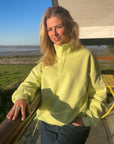 Snap Collar Sierra Sweatshirt in Lime Sorbet