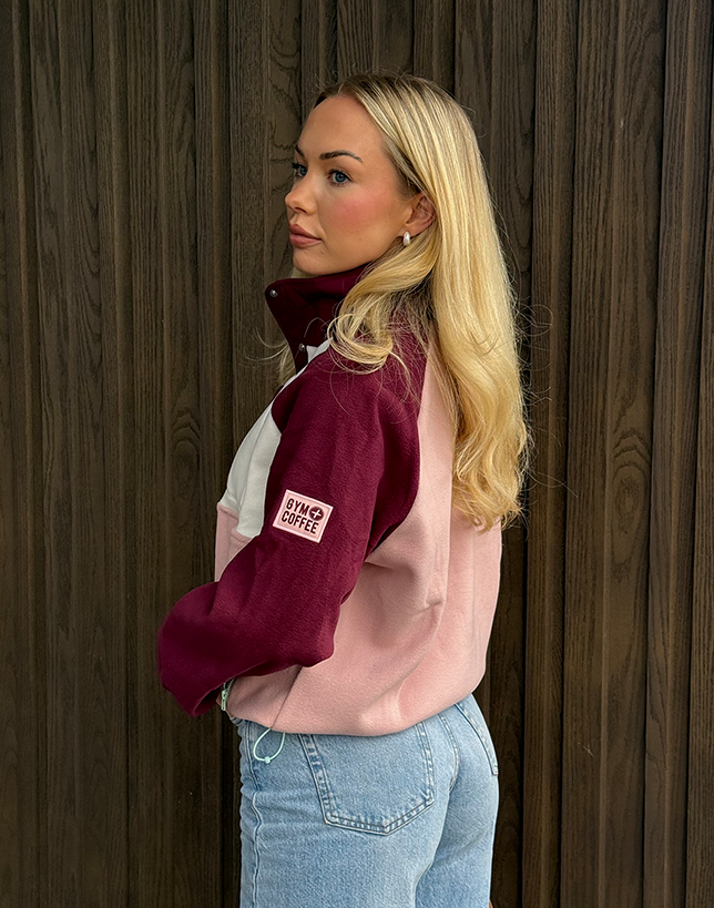 Snap Polar Fleece in Cherry Crush