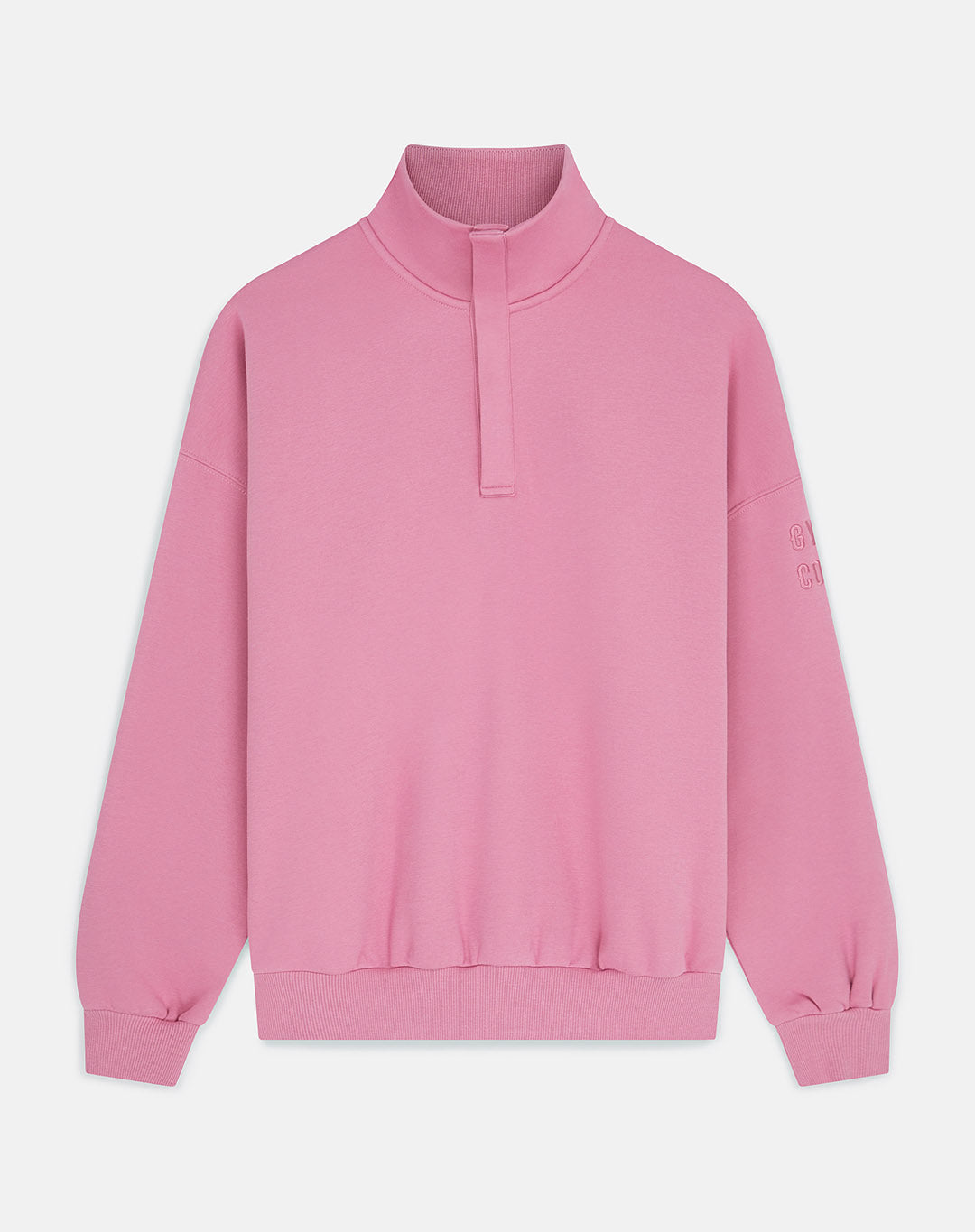 Snap Collar Sierra Sweatshirt in Pink Velvet
