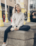 Snap Collar Sierra Sweatshirt in Rich Taupe