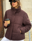 Cloud Puffer Jacket in Mocha Bean