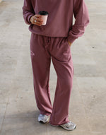 Wide Leg Jogger in Terra Rose