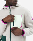 Unisex Reversible Polar Fleece Jacket in Mountain Green - Outerwear - Gym+Coffee IE