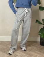 Wide Leg Jogger in Grey Marl