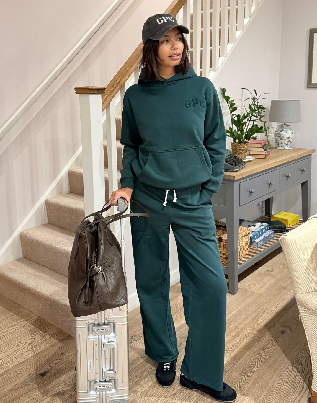 Clubhouse Wide Leg Jogger in Amazon Green