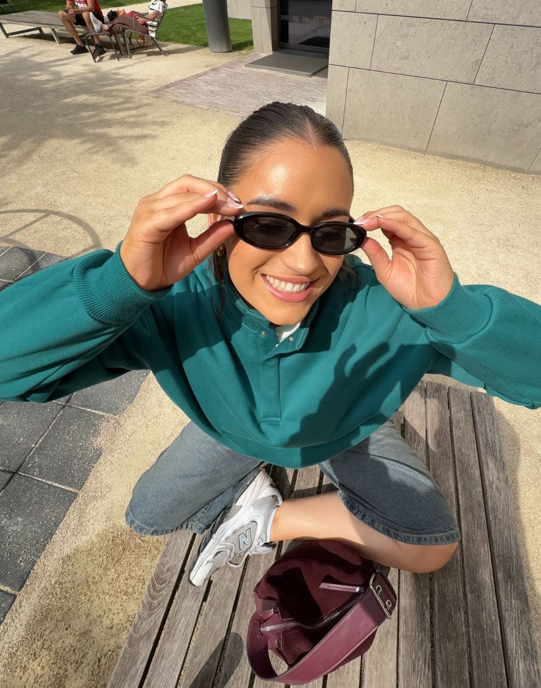 Snap Collar Sierra Sweatshirt in Teal