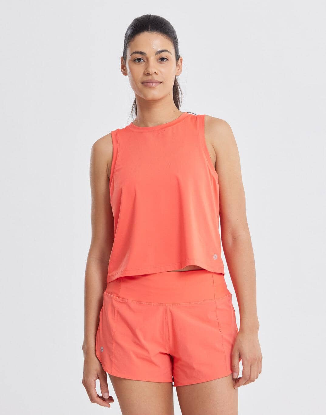 Boxy Crop Vest in Watermelon - Tanks - Gym+Coffee IE