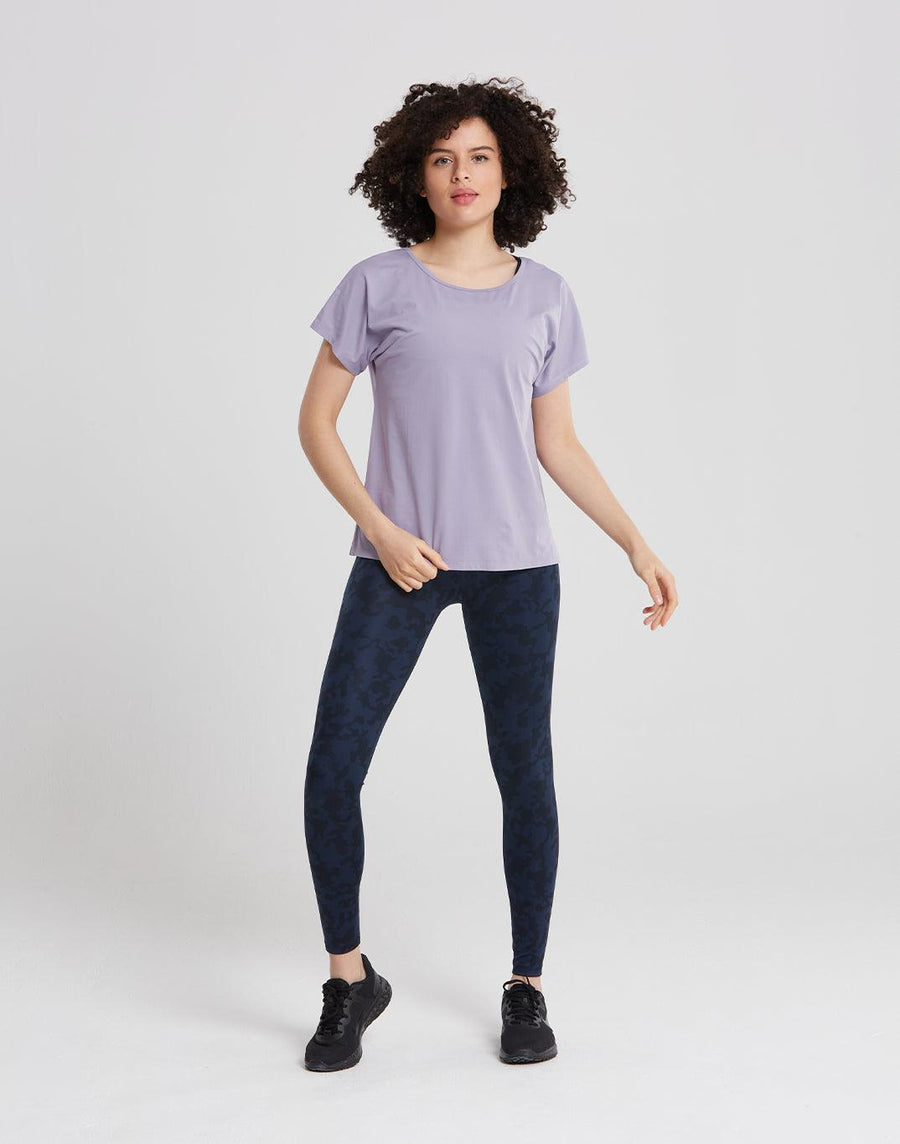 Breathe Open Back Tee in Lilac - T-Shirts - Gym+Coffee IE