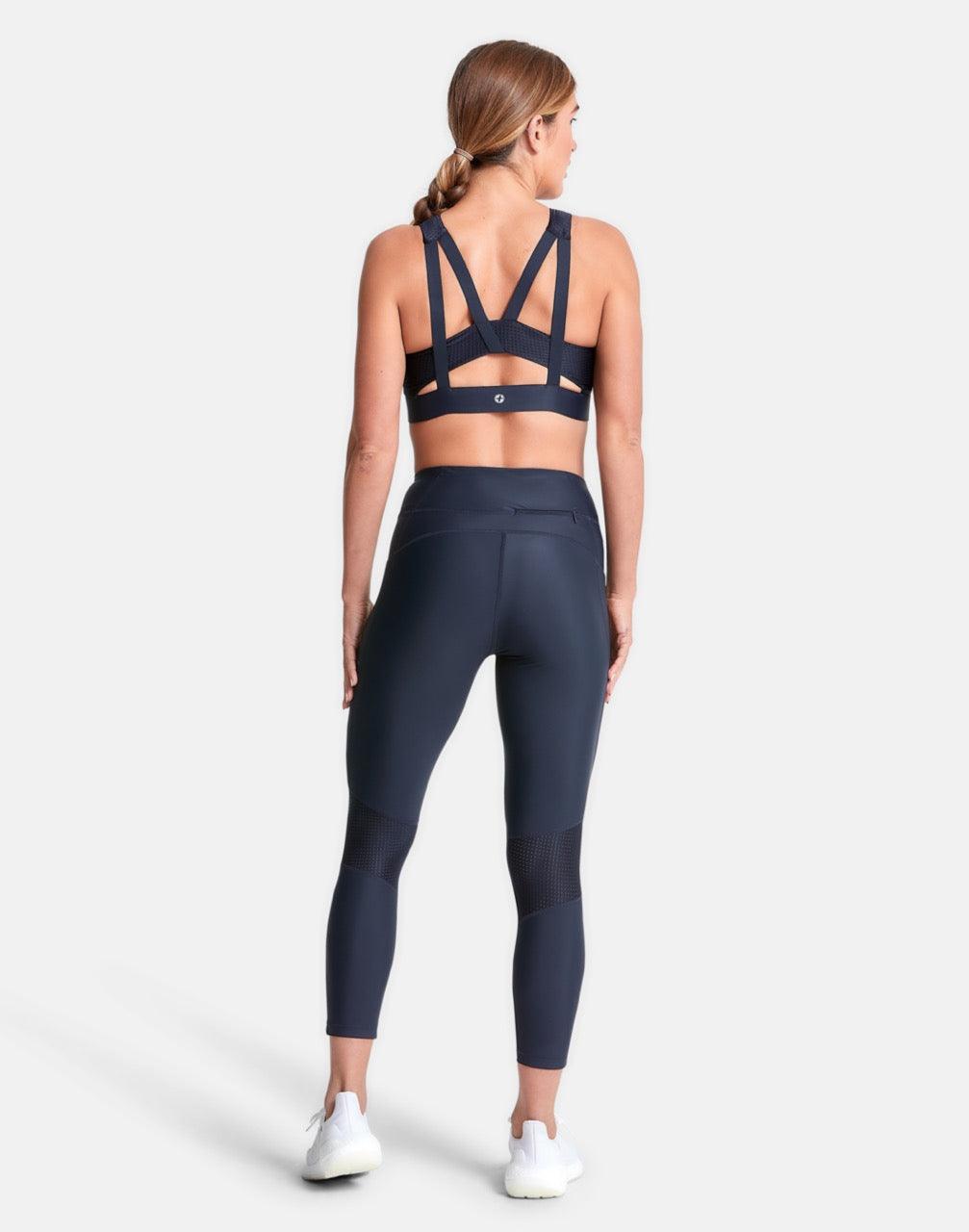 VogueMotion Criss Cross Bra in Obsidian Black