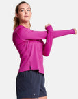 Celero Hooded Long Sleeve in Party Plum - Mid Layer - Gym+Coffee IE