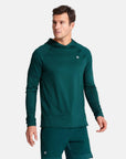 Celero Hooded Long Sleeve in Pine Green - Mid Layer - Gym+Coffee IE