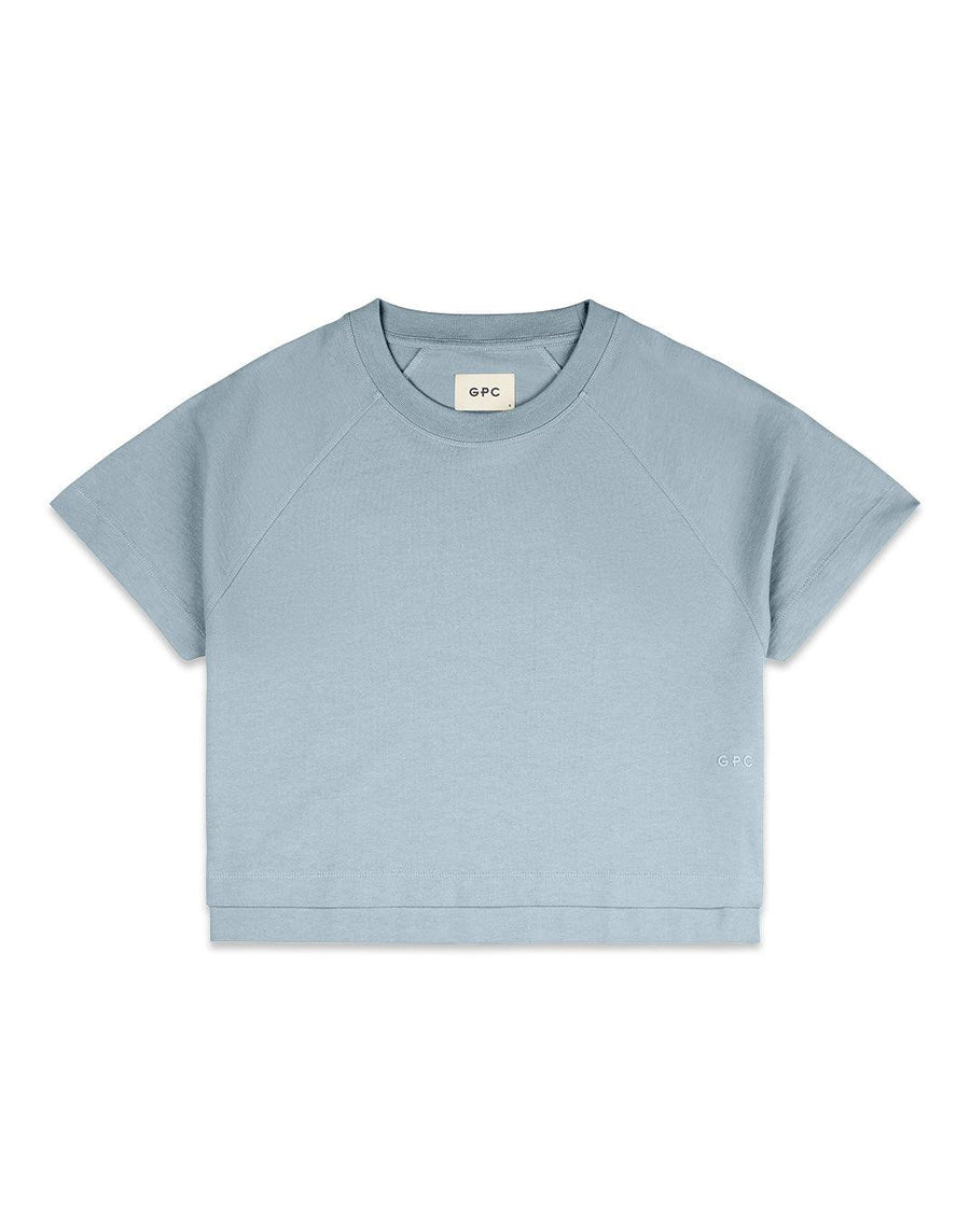 The Womens Crop Tee in Chalk Blue - T-Shirts - Gym+Coffee IE