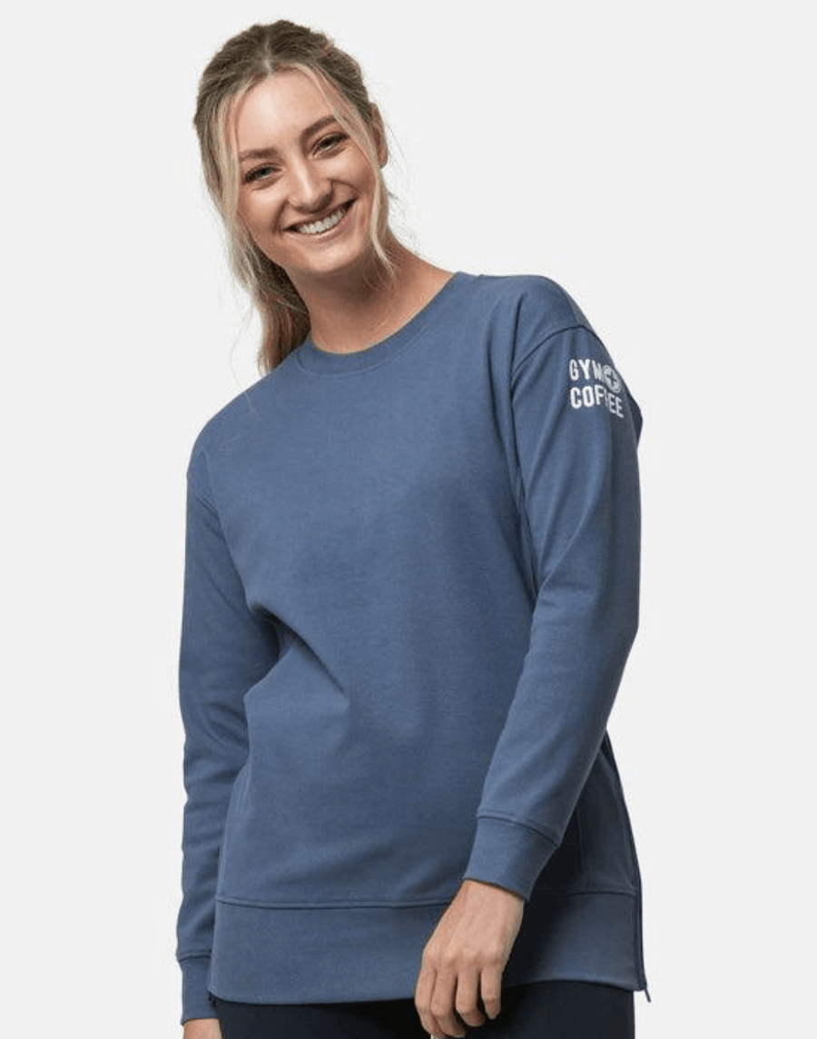 Chill Longline Crew in Thunder Blue - Sweatshirts - Gym+Coffee IE