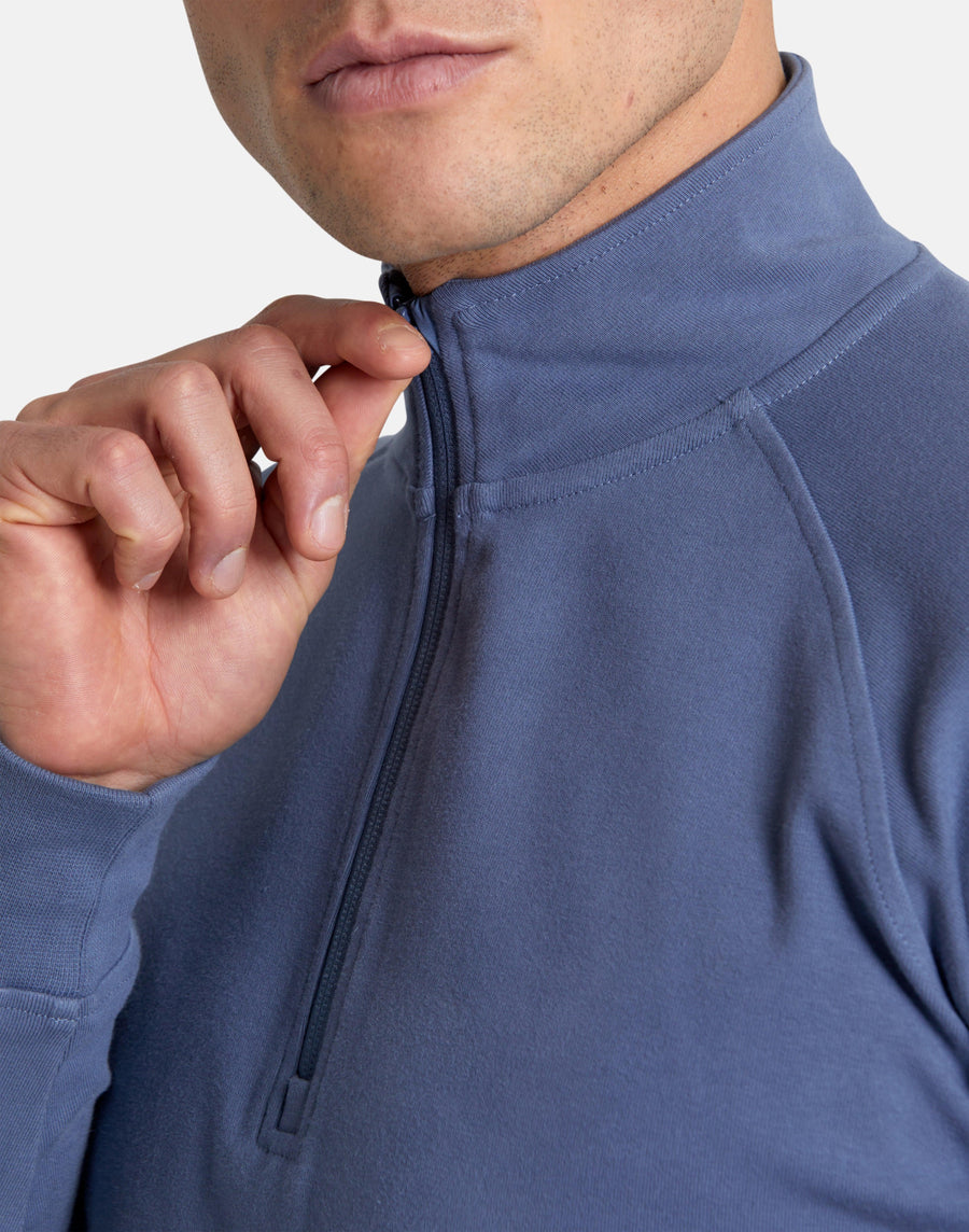 Chill Half Zip in Thunder Blue - Sweatshirts - Gym+Coffee IE