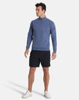 Chill Half Zip in Thunder Blue - Sweatshirts - Gym+Coffee IE