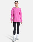 Chill Longline Crew in Empower Pink - Sweatshirts - Gym+Coffee IE