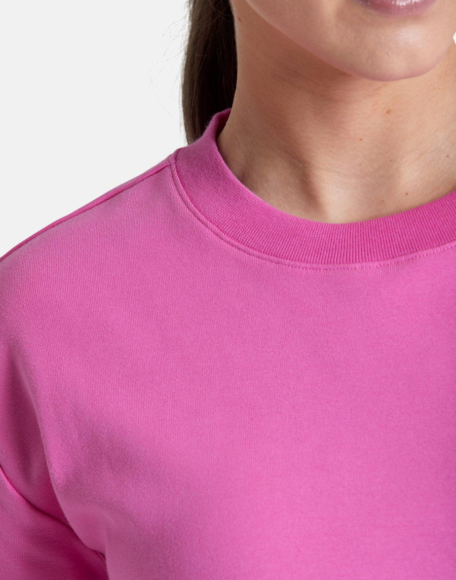 Chill Longline Crew in Empower Pink - Sweatshirts - Gym+Coffee IE