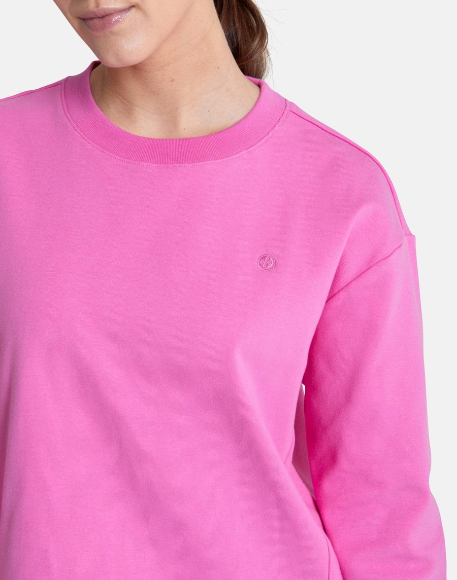 Chill Longline Crew in Empower Pink - Sweatshirts - Gym+Coffee IE