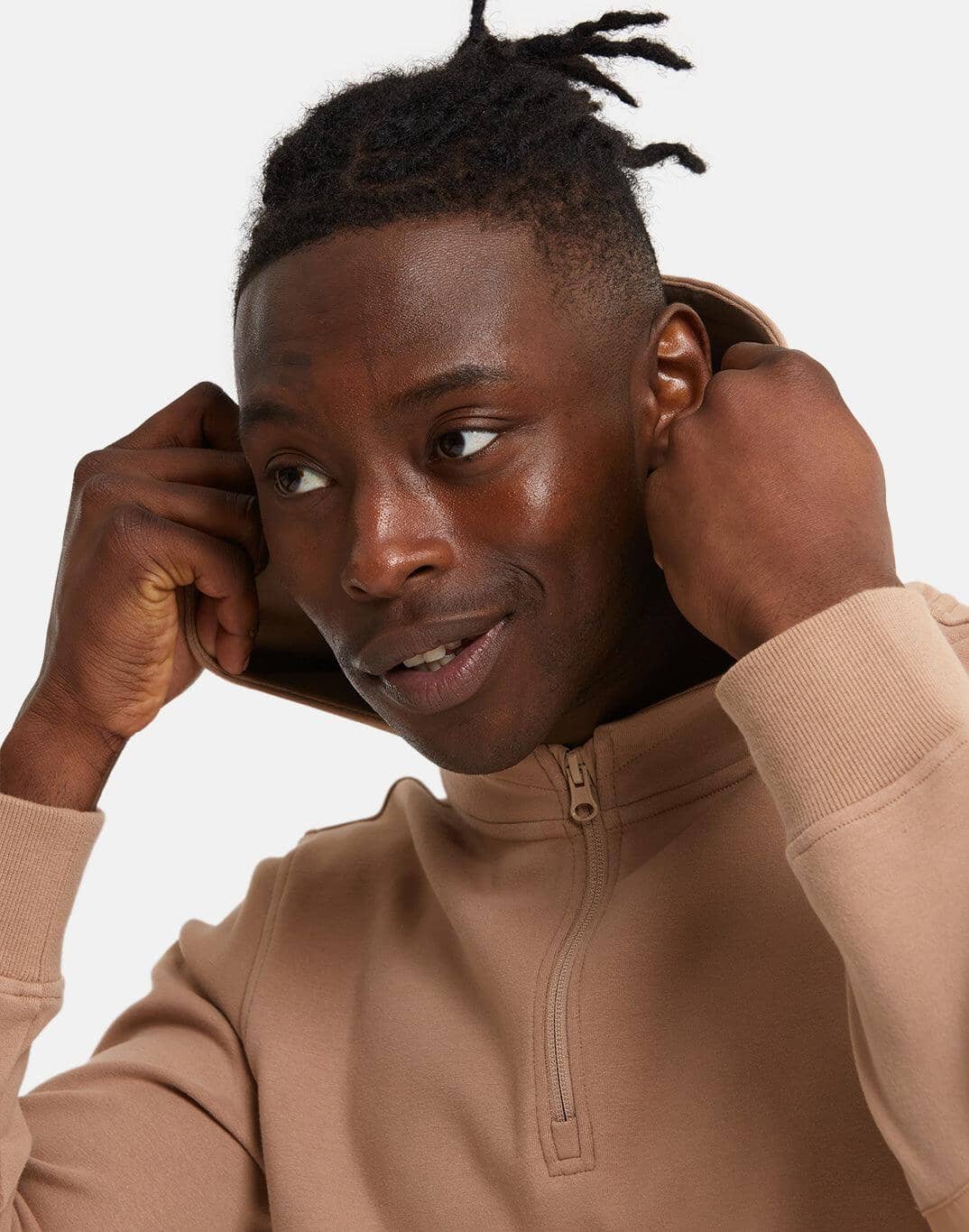 Horizon Half Zip Hoodie in Oat Latte - Hoodies - Gym+Coffee IE