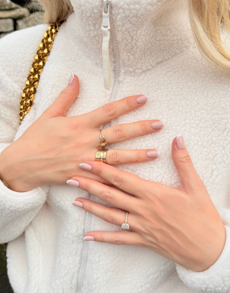 Industry Fleece High Collar Jacket in Cloud White