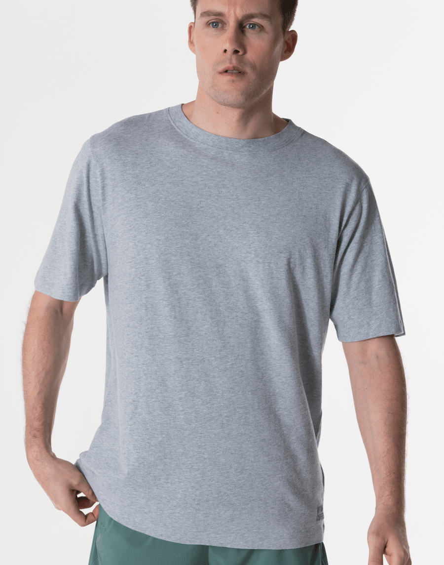 Kinney Tee in Grey Marl - T-Shirts - Gym+Coffee IE
