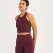 Lotus Rib Knit Bra in Rosewood - Bras - Gym+Coffee IE