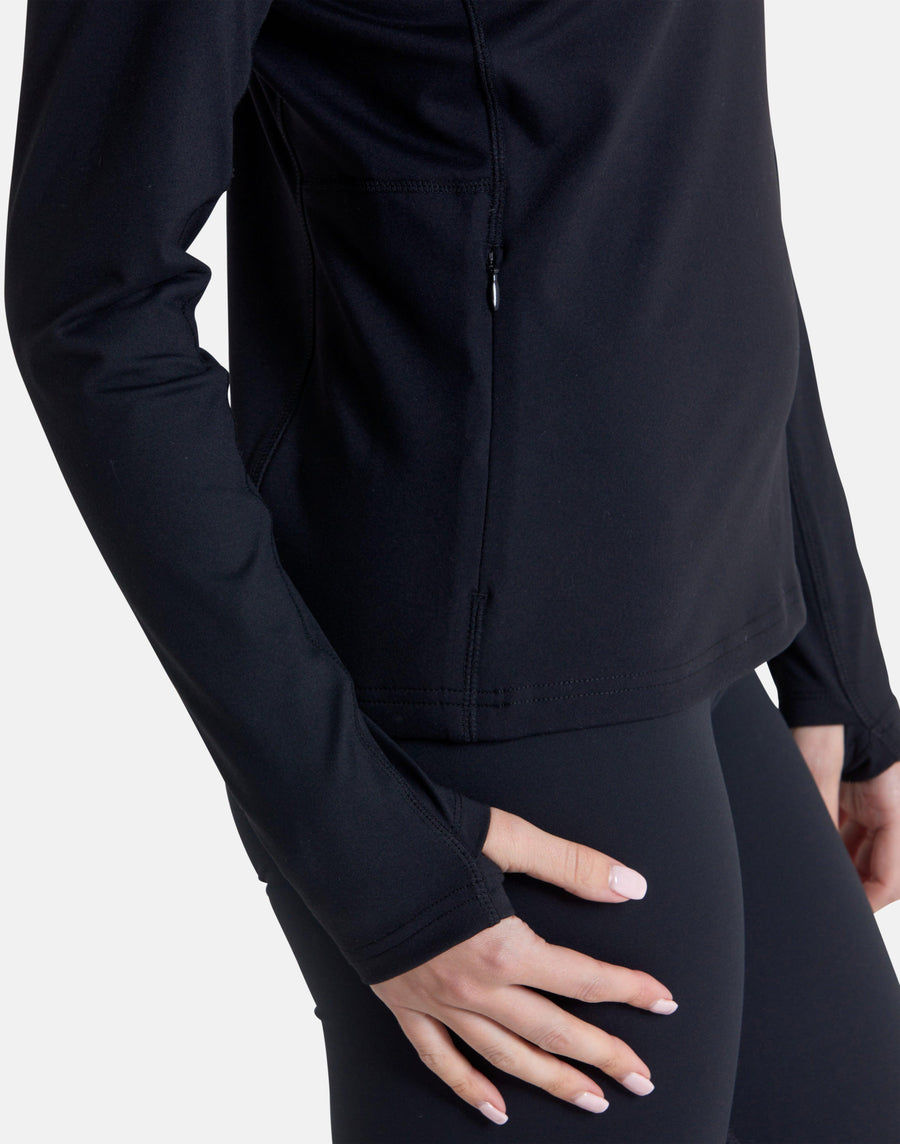 Relentless 1/4 Zip in Black - Midlayer - Gym+Coffee IE