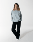 Side Snap Crew in Grey Marl - Sweatshirts - Gym+Coffee IE