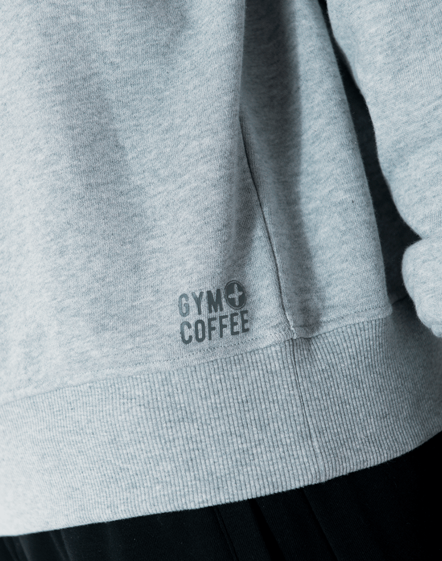 Snap Collar Sweatshirt in Grey Marl - Sweatshirts - Gym+Coffee IE