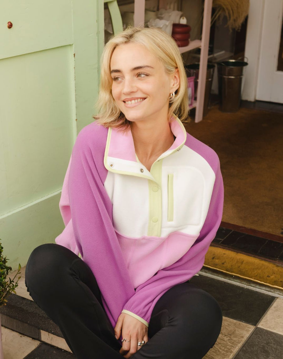 Snap Polar Fleece in Lime Sorbet