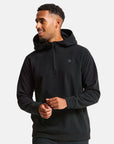 Textured Half Zip Hoodie in Jet Black - Hoodies - Gym+Coffee IE