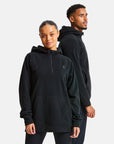 Textured Half Zip Hoodie in Jet Black - Hoodies - Gym+Coffee IE