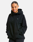 Textured Half Zip Hoodie in Jet Black - Hoodies - Gym+Coffee IE