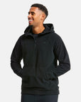 Textured Half Zip Hoodie in Jet Black - Hoodies - Gym+Coffee IE