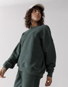 The Oversized Crew in Earth Green