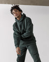 The Oversized Pullover Hoodie in Earth Green