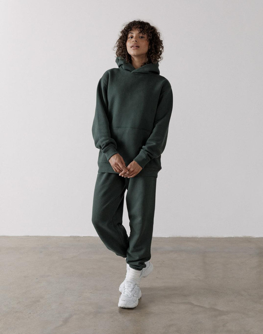 The Oversized Pullover Hoodie in Earth Green - Hoodies - Gym+Coffee IE