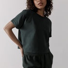 The Womens Crop Tee in Earth Green - T-Shirts - Gym+Coffee IE