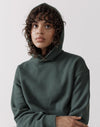 The Womens Pullover Crop Hoodie in Earth Green